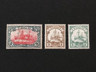 German Colonies Stamps - Togo Mlh 1909 - 1919 Watermarked