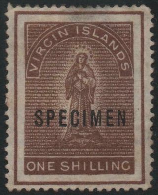 Br.  Virgin Islands: 1889 Sg 40s 1/ - Sepia Average Mounted Spec Ovpt (26101)