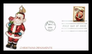 Dr Jim Stamps Us Santa Claus Christmas Ornaments First Day Cover Fleetwood