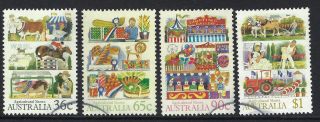 Australia 1987 Agricultural Shows Set Sg.  1054 - 1057 Fine - - Cto See Scan.