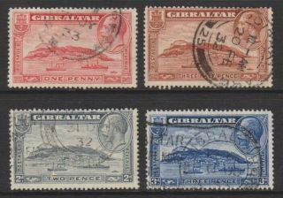 Gibraltar - 1931/3,  Rock Of Gibraltar (perf 13 1/2 X 14) Set - G/u - Sg 110a/113a