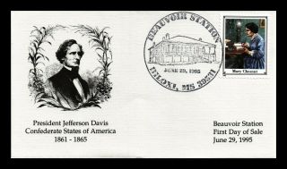 Dr Jim Stamps Us Mary Chestnut Civil War Fdc Cover President Jefferson Davis