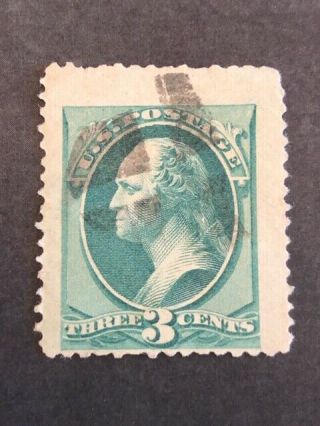 Us Stamp Large Margins 3 Cent Green Washington 207 -