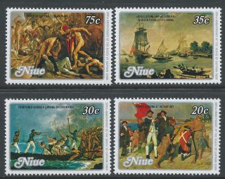 1979 Niue Death Of Captain Cook Bicentenary Set Of 4 Stamps Fine Mnh