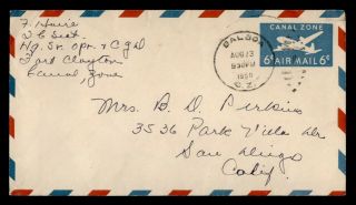 Dr Who 1950 Canal Zone Balboa Air Mail Stationery C130597