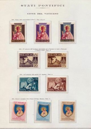 Vatican 1942/55 Religion Mnh Mh (appx 70) As 804