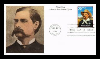 Dr Jim Stamps Us Wyatt Earp Legends Of The West First Day Mystic Cover