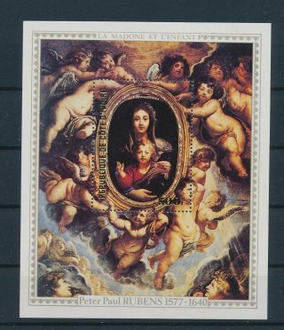 Lk89017 Ivory Coast Peter Paul Rubens Paintings Good Sheet Mnh