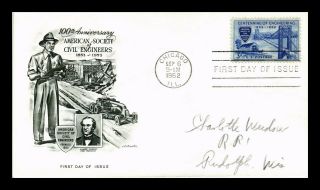 Dr Jim Stamps Us Engineering Centennial 100th Anniversary Fdc Cover Scott 1012