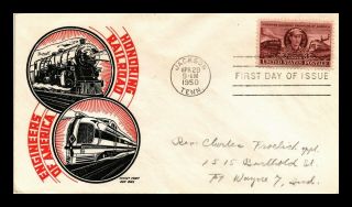 Dr Jim Stamps Us Railroad Engineers First Day Cachet Cover Scott 993