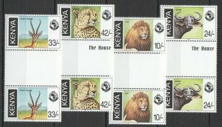 M39 1998 Kenya Fauna Wild Animals 730 - 33 Michel 9,  4 Euro Gutter 2set Mnh