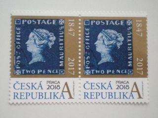 The Blue Mauritius Praga 2018 2 - Stamps Czech Republic 2017 Mnh