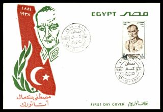 Mayfairstamps Egypt Mustafa Kemal Ataturk Fdc 1981 Unsealed Wwa84515