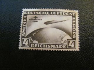 Germany 1930 Sc C39 Zepplin Airmail Single Mnh