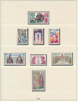 D003504 France 1973 Selection Of Mnh Stamps