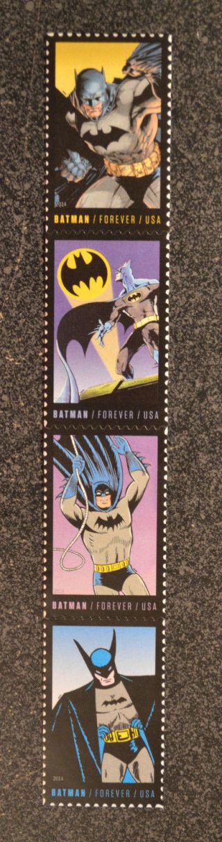 2014usa 4932 - 4935 Forever - Batman Strip Of 4 - Nh Comic Postage