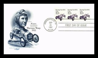 Dr Jim Stamps Us Marmon Wasp Racing Car Transportation Coil Fdc Cover Strip