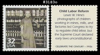 Us 3183o Mnh 1910 Child Labor Reform