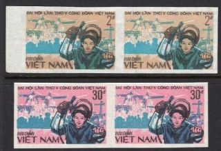 Vietnam,  Sc.  1337 - 1338,  Welder 2d & 30d,  Imperforated Pairs.  Ngai.