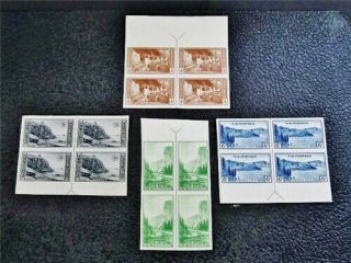 Nystamps Us Block Stamp 756//762 Mh Ngai Margin Block Of 4 Arrow&guideline $25