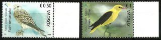 Kosovo Stamps 2018.  Fauna: Birds.  Falco,  Upupa,  Sturnus.  Set,  Strip.  Mnh