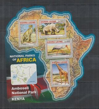 F706.  Sierra Leone - Mnh - 2016 - Fauna - Wild Animals - Parks Kenya