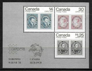 Canada 1978 - " Capex 78 " International Stamp Exhibition - Miniature Sheet - Mnh