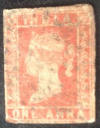 India 1854 One Anna Dull Red Stamp
