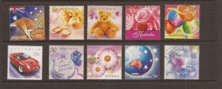 Australia 2003 Greetings Mnh Set Of Stamps