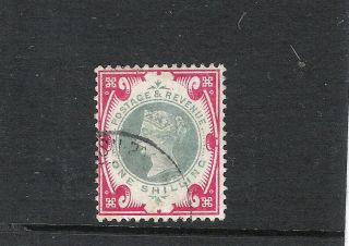 7gb Qv Stamp Sg214 One Shilling Issued 1900