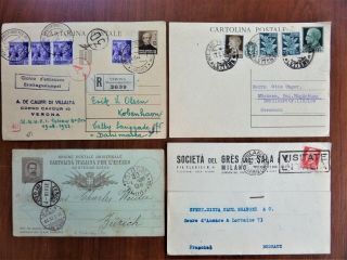 Italia,  Italy 4 Cartolina Postale 1988,  1935,  1939,  1944.  Summer Proposal