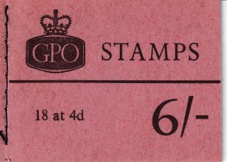 Gb 1965 (june) 6/ - Stitched Booklet Sg Q1p Cat £45