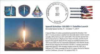 2017 Spacex Echostar - 105/ses - 11 Comm Satellite Launch Kennedy Space Centr 11 Oct