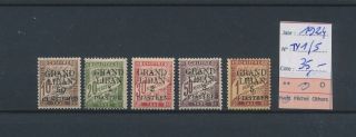 Lk85985 Lebanon 1924 Taxation Stamps Overprint Mh Cv 35 Eur