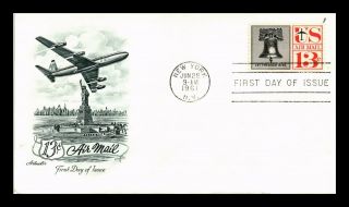 Us Cover Liberty Bell 13c Air Mail Fdc Artmaster Cachet