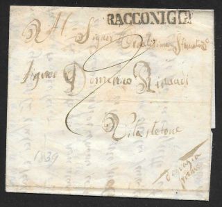 Italy Italia - 1839 Entire Letter - Racconiggi To Vilastelone