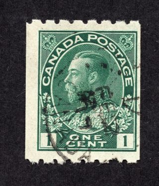 Canada 123 1 Cent Dark Green King George V Admiral Issue Coil Perf 8