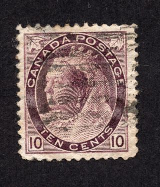 Canada 83 10 Cent Brown Violet Queen Victoria Numeral Issue