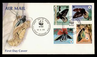 Dr Who 1988 Papua Guinea Butterfly Fdc C134854