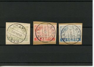 Greece 1912 Samos Map Of Samos Stamps On Fragment