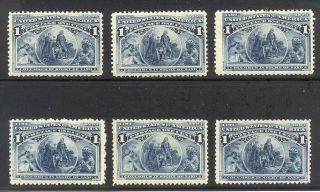 U.  S.  230 Nh (x6) - 1893 1c Columbian ($195)