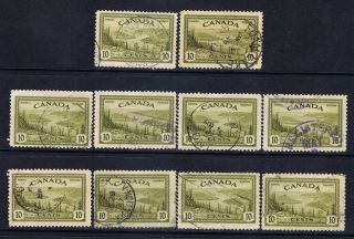 Canada 269 (1) 1946 10 Cent Great Bear Lake,  N.  W.  T.  10