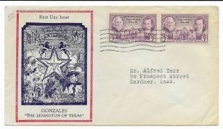1936 Fdc,  776,  3c Texas Centennial,  Reid - Cawood Cachet