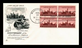 Dr Jim Stamps Us Smithsonian Institution Fdc Cover Scott 943 Block
