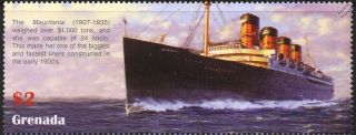 Rms Mauretania (cunard Line) British Ocean Liner / Passenger Cruise Ship Stamp