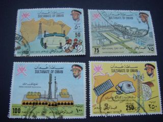 Oman (sultanate) 1975 National Day Part Set Of 4 Sg 182,  3,  4,  6 Cat £13.  35
