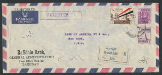 Iraq 1964 Registered Cover Basrah To Usa