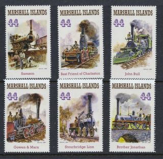 Marshall Islands 2009 Steam Locomotives - Mnh Set - Cat £8.  40 - (71)