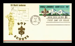Dr Jim Stamps Us World Jamboree Boy Scouts Idaho Fdc Postal Card