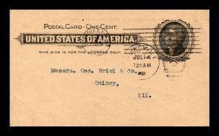Dr Jim Stamps Us York Postal Card 1901 Fancy Cancel Postal History